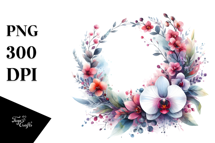 Abstract Celestial Orchid | Clipart