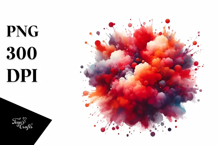 Colorful Watercolor Particles