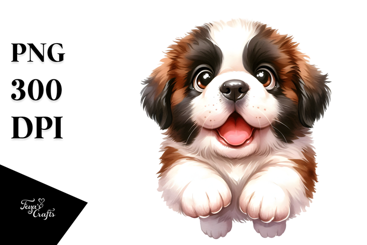 Baby Cartoon Saint Bernard, Transparent PNG