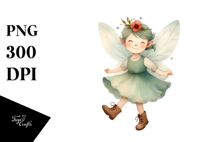 Vintage Funny Fairy, High-Res PNG