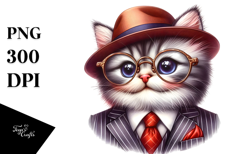 Funny Cute Kitten Suit es