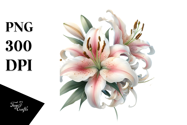 Lily, Watercolor PNG