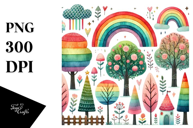 Watercolor Rainbow Png Image 24