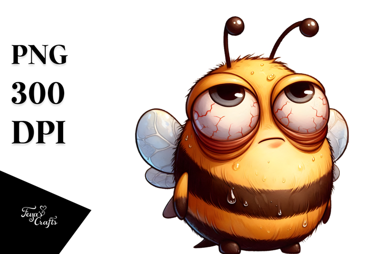 Funny Bee Cartoon PNG