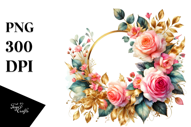 Watercolor Abstract Vibrant Frame Clipart