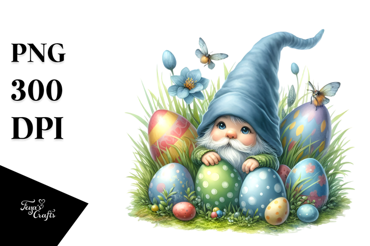 Digital Watercolor with Baby Gnome, Transparent PNG