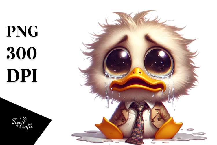 Dramatic Duck with Puppy-Dog Eyes PNG