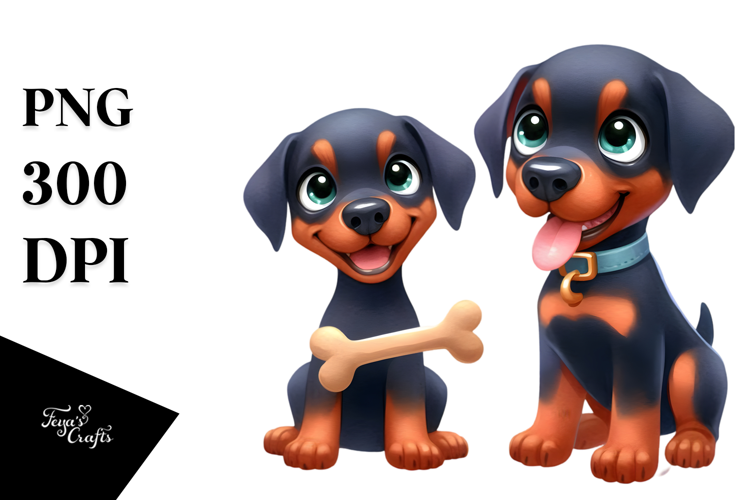 Adorable Doberman Pinscher, Transparent PNG