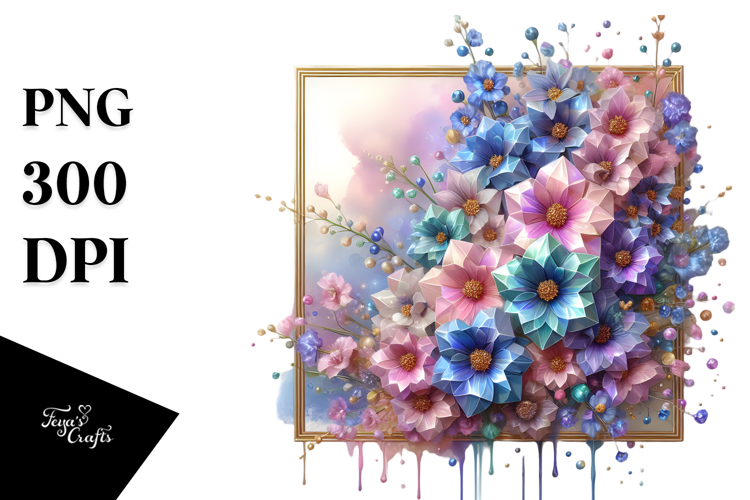 Abstract Colorful Pastel Glossy Narcissus PNG