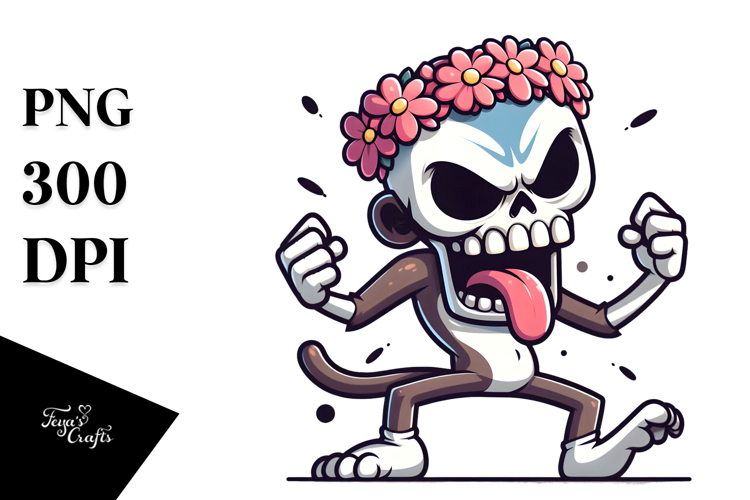 Aggresive Animal Skull PNG