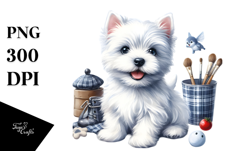 Cute West Highland White Terrier PNG