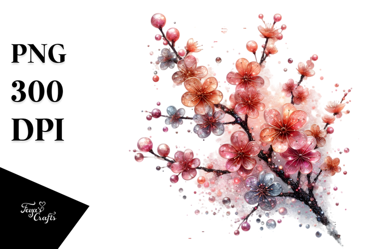 Abstract Shiny Cherry Blossom