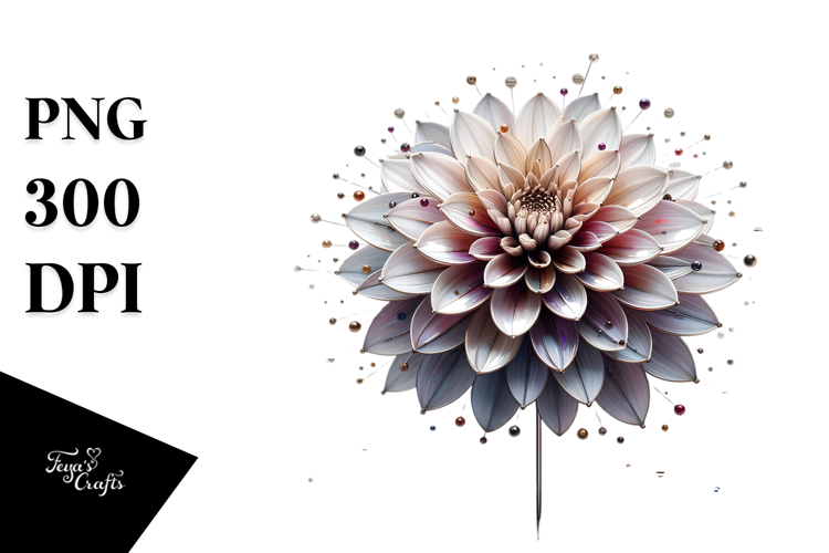 Dahlia, Watercolor PNG