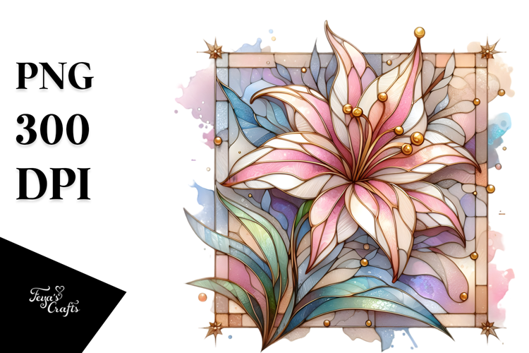 Stained Lily, High-Quality PNG