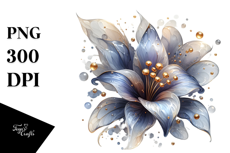 Abstract Glossy Lobelia PNG
