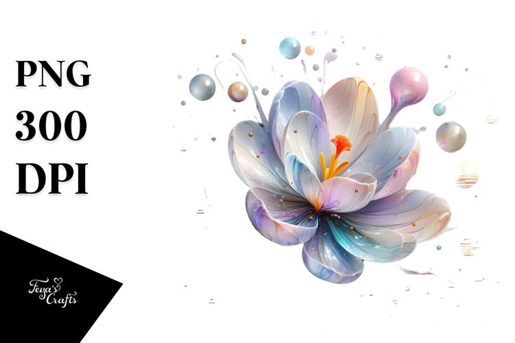 Abstract Crocus Watercolor Splash