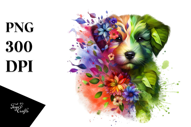 Abstract Vibrant Puppy, 20 oz Tumbler example image 1