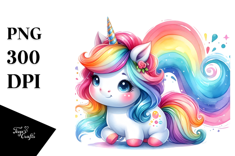 Cute Unicorn Clipart Image 6