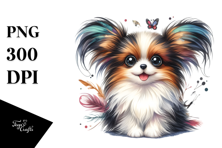 Happy Cute Papillon, Transparent PNG