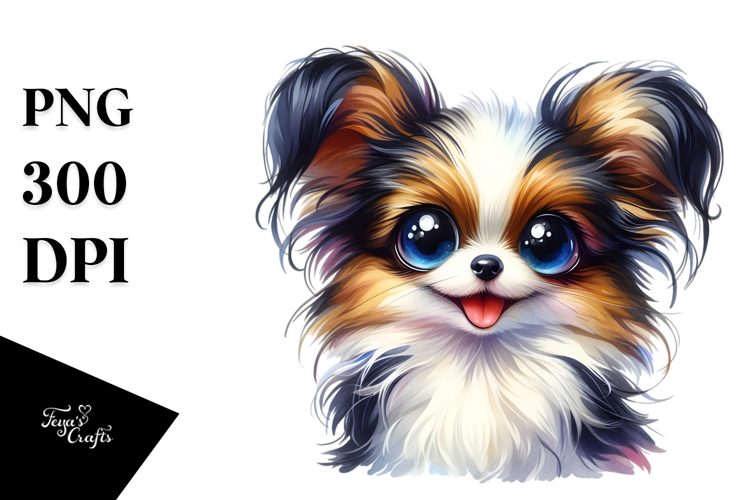 Happy Cute Papillon, Transparent PNG
