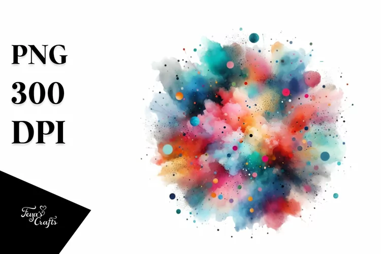 Colorful Watercolor Particles