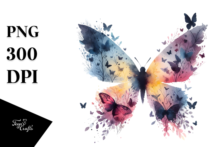 Vibrant Bird Butterfly PNG