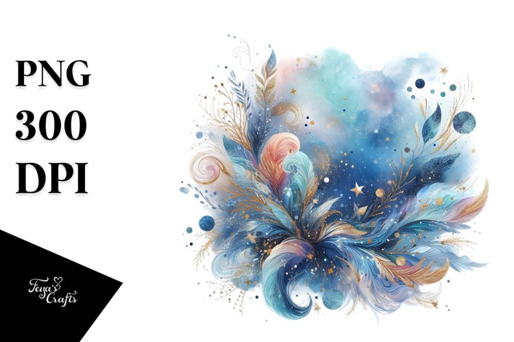 Colorful Watercolor Particles | Clipart example image 1