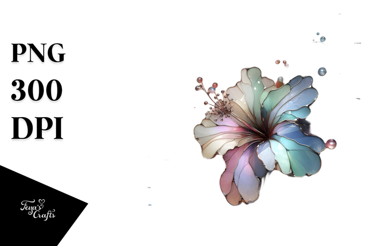 Shiny Hibiscus Made of , Transparent PNG