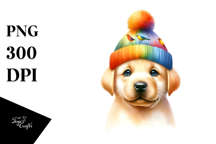 Expressive Baby Labrador Retriever PNG