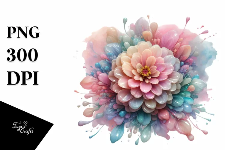 Glossy Zinnia Transparent PNG