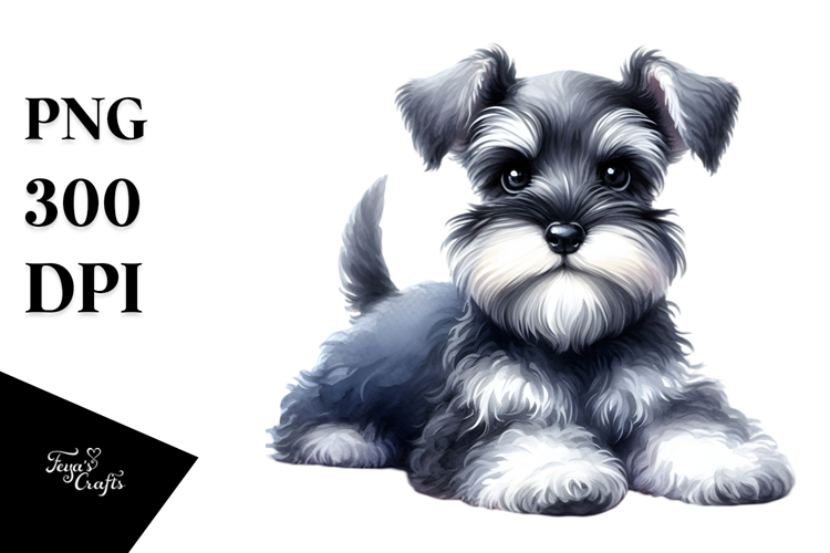 Cute Miniature Schnauzer, Transparent PNG