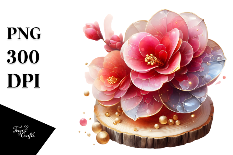 Glossy Begonia Made of , High-Res PNG