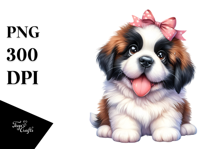 Cute Saint Bernard, Transparent PNG