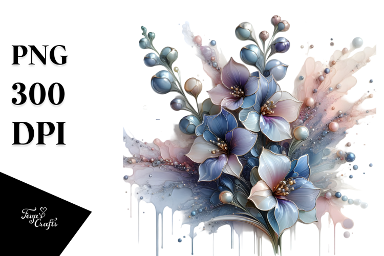 Glossy Delphinium Made of , Transparent PNG