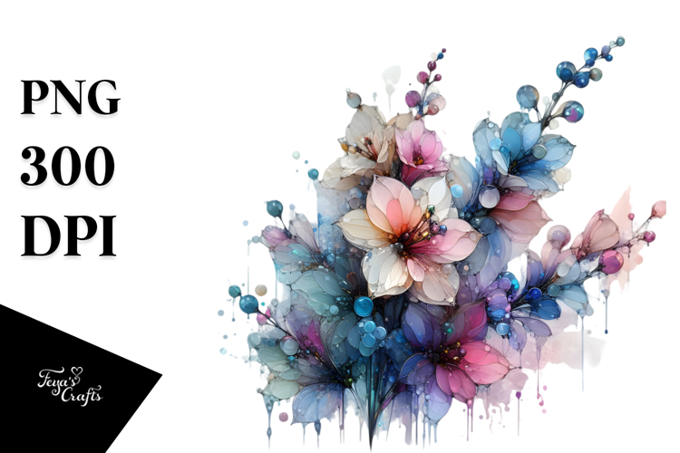 Abstract Delphinium Splash PNG