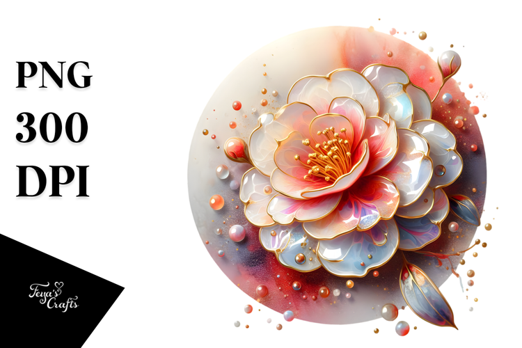 Abstract Glossy Camellia PNG