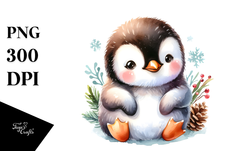 Cute Baby Penguin PNG
