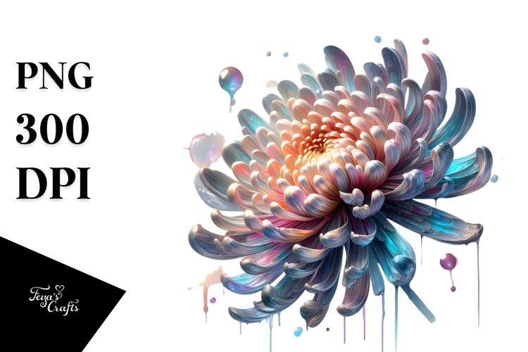 Chrysanthemum | Watercolor | Shiny