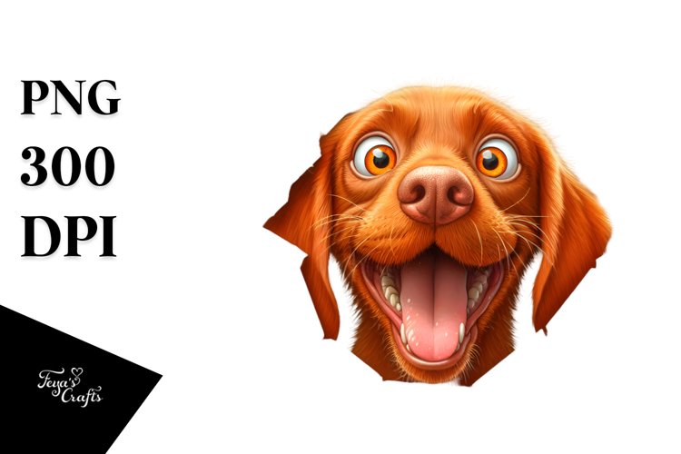 Crazy Vizsla | Sublimation | Clipart example image 1