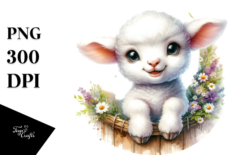 Cute Baby Lamb PNG