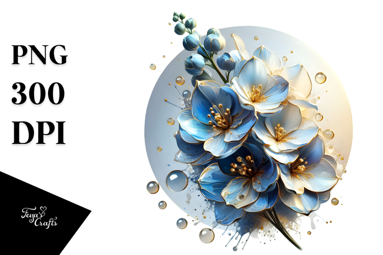 Glossy Delphinium PNG