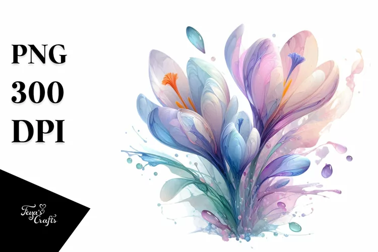 Abstract Glossy Crocus PNG
