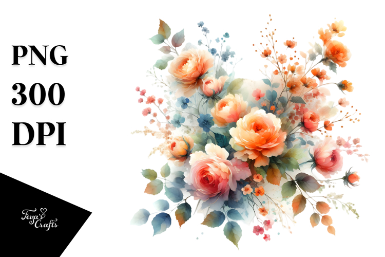 Colorful Lily with Gold Insertions PNG