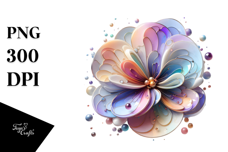 Pastel Glossy Pansy Made of Material PNG