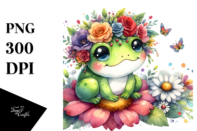 Cartoon-Style Watercolor Frog, 20 oz Tumbler