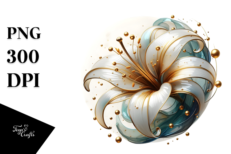 Glossy Lily Splash PNG