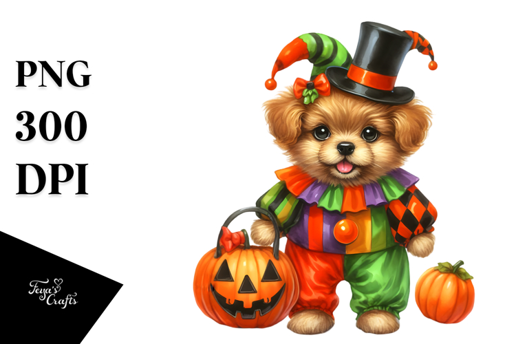 A Cute Baby Dog in Style PNG