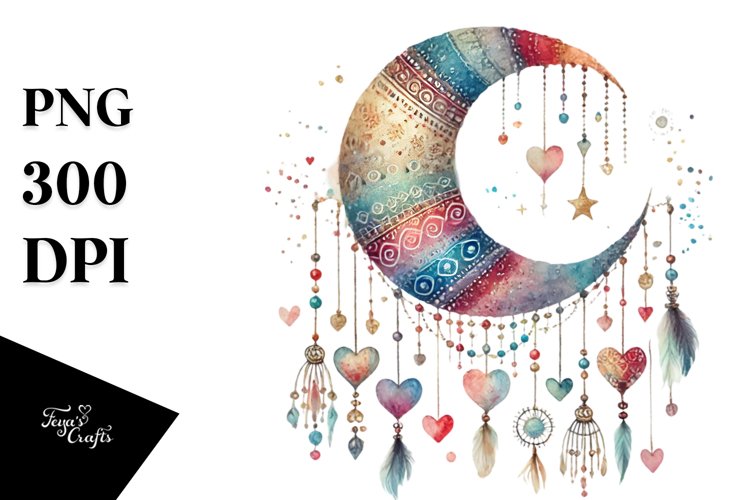 Cute Moon Clipart Image 5