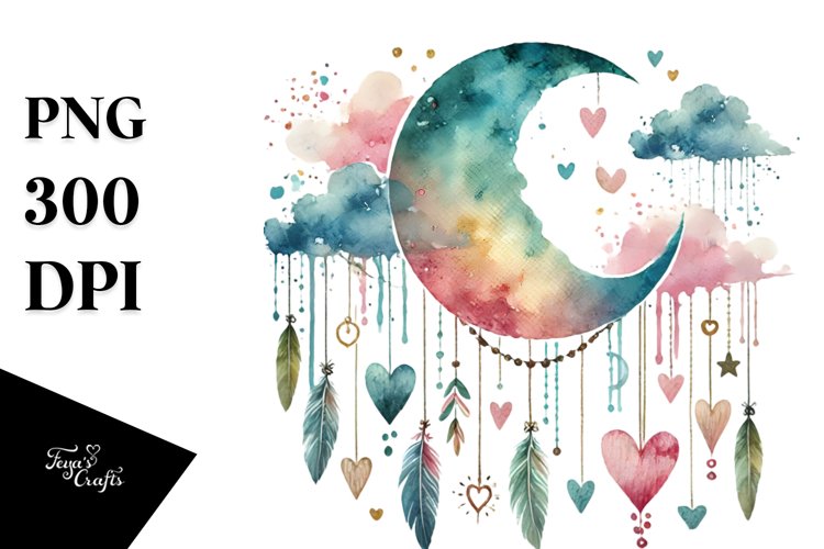 Boho Half Moon, Transparent PNG