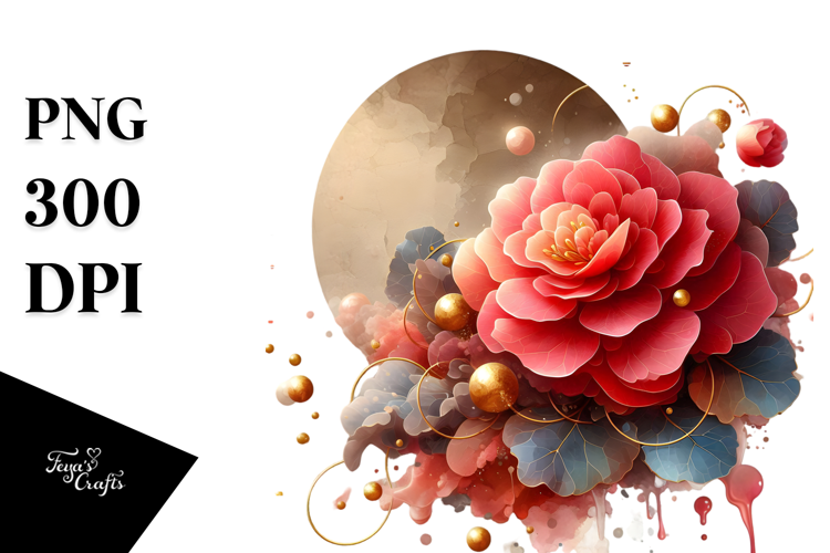 Abstract Glossy Begonia PNG
